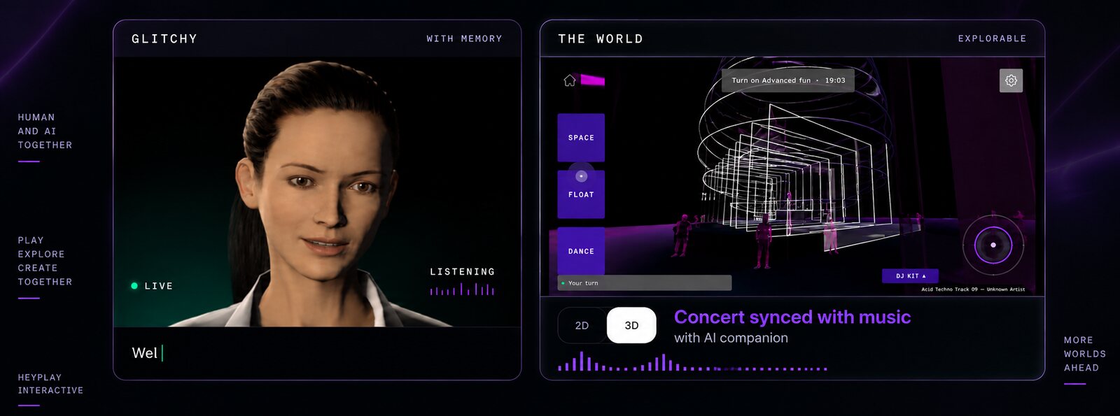 A concert synced to music, with your AI companion