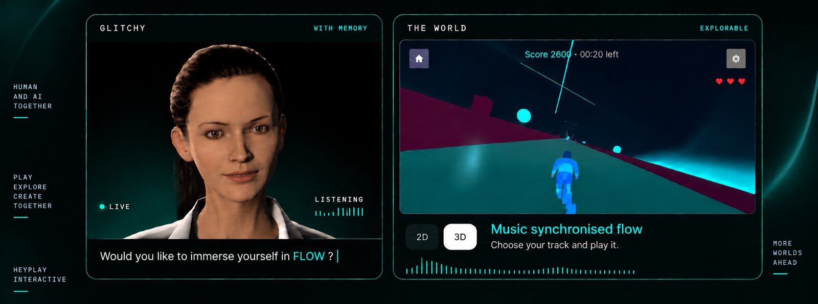 Music-synchronised flow — choose a track and play it